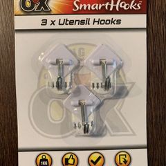 Strong As An Ox SmartHooks 3 Utensil Hooks 1kg Hold - New Sealed