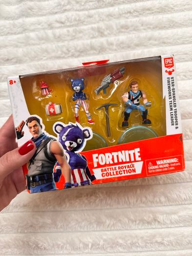 Fortnite Battle Royale Collection Star Spangled Trooper Fireworks Team Leader Damaged Box Please see photos