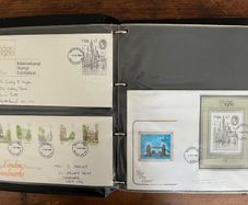 Collection of  81 UK First Day Cover stamps 1980 to 1986 in album plus 10 extra pages