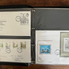Collection of  81 UK First Day Cover stamps 1980 to 1986 in album plus 10 extra pages