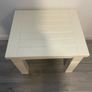 White solid wood coffee table Image 2