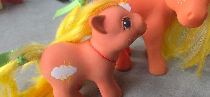Mammy and Son Custom Lighting Mountain Boy Ponies using MLP G1 Base My Little Pony