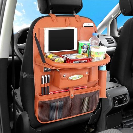 New Car Seat Organizer Back Seat Bag 4 USB Charge Storage Bag Holder Travel Multi-function Pocket Stowing Tidying Car Organizer