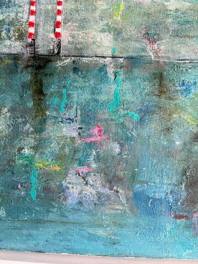 Original Art Irish Art Original Seascape Poolbeg Chimneys Dublin aesthetic