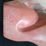 Absract Modernist Alabaster Sculpture on Marble Base. Signed. Image 6