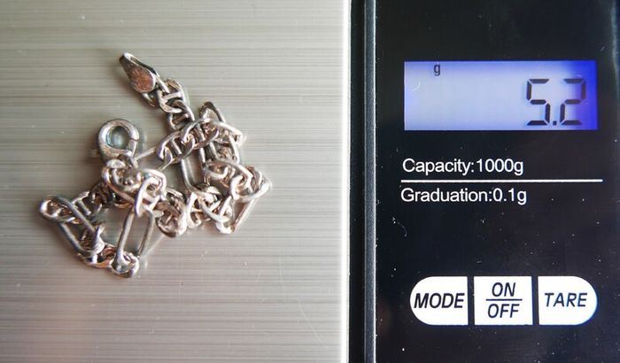 Vintage 925 Sterling Silver Figaro Link Chain Bracelet (in original box) length 7,5" - 5,2g