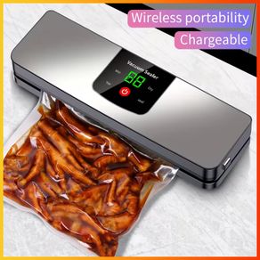Rechargeable Vacuum Sealer with USB, Designed for Preserving Food in Both Wet And Dry Conditions, Featuring an LED Display, Perfect for Travel And Camping