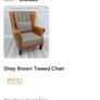 Shay Brown Tweed Chair Sofa Image 2