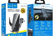Hoco CA202 Plus Enlightener Infrared Induction 15W Wireless Charging Car Holder Black