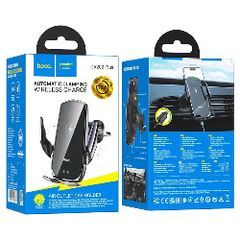 Hoco CA202 Plus Enlightener Infrared Induction 15W Wireless Charging Car Holder Black