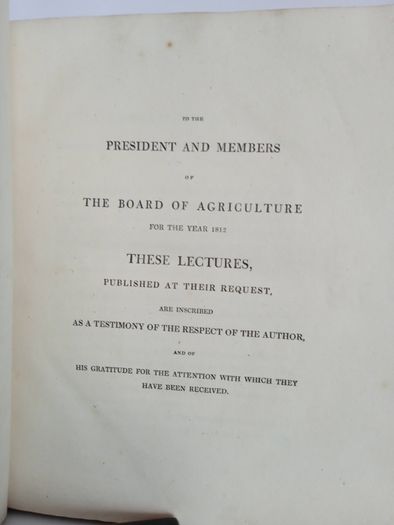 Elements of Agricultural Chemistry, in a Course of Lectures for the Board of Agriculture by Sir Humphry Davy (AB503)