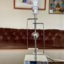 Stylish Italian Style Repro Chrome Space Age MCM Table Lamp Image 5