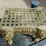 Heavy Early Victorian Brass Footman Trivet Image 2