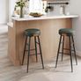 Set of 2 Bar Stools round faux leather Image 8