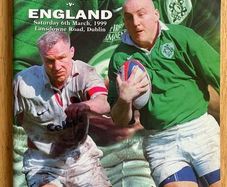 Very Rare 1999 Ireland v England - Five Nations Championship Programme
