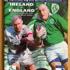 Very Rare 1999 Ireland v England - Five Nations Championship Programme