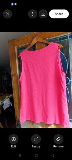 F&F pink sleeveless V-neck tank top.