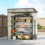 Metal Garden Shed 2 Vents Sloped UV Resistant Roof 163x90x179cm Image 6