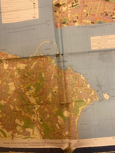 Vintage Ordnance Survey Map of Dublin 1984