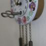 Vintage 1950s Retro Miniature German Wintermantle Ceramic Dial Wall Clock ca. 1950 (in working order) Image 4
