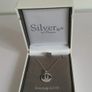 Silver by Absolute Sterling Silver Initial U CZ Disc Pendant Necklace New Boxed  CAN POST Image 2