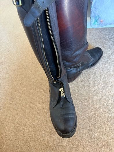 Leather Polo Boots Front Closing Size 40.5