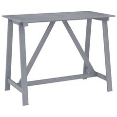 Garden Bar Table Grey 140x70x104 cm Solid Acacia Wood