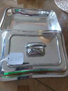 Silver plated cover dish