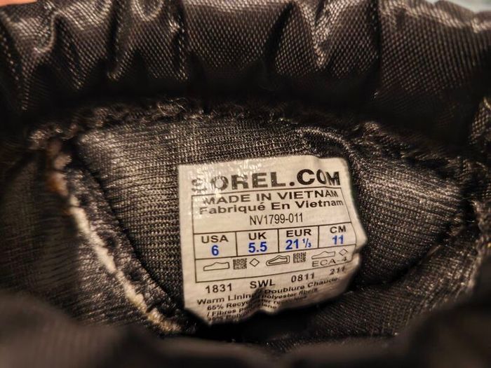 Sorel winter boots for children
