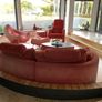 Living room / Sunroom couch and arm chairs red Image 5