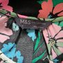 M&S Collection Womens Black Floral Viscose Midi Tea Dress-  Size 12 Image 4