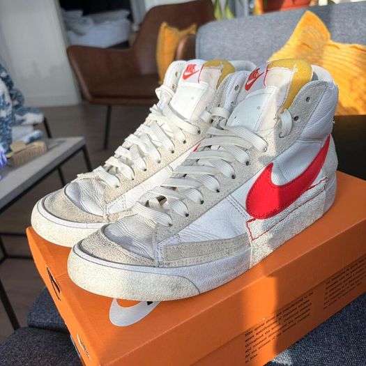 Nike Blazer Mid '77 Pro Club - White/Habanero Red (Used)
