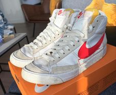 Nike Blazer Mid '77 Pro Club - White/Habanero Red (Used)