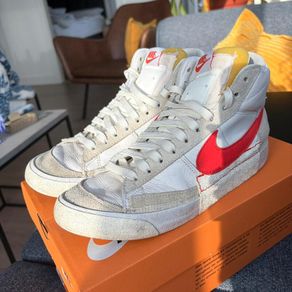 Nike Blazer Mid '77 Pro Club - White/Habanero Red (Used)