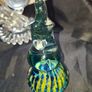 Beautiful Old Mdina Glass Seahorse Paperweight from Malta, featuring a blue and yellow swirled base, Postage Available or Collection Image 4