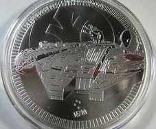 Niue 1 oz Silver Star Wars Millennium Falcon Coin 2021. BU (in Capsule)
