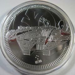Niue 1 oz Silver Star Wars Millennium Falcon Coin 2021. BU (in Capsule)