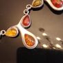 Vintage Sterling Silver and Amber Necklace Image 3