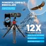 Waterproof Binoculars with Tripod & Phone Adapter, BAK-4 Prisms, FMC Lens for Bird Watching, Hiking & Stargazing Image 4