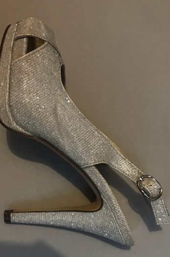 silver menbur heels size 3uk