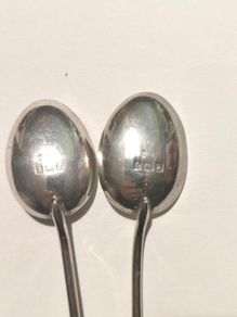 2 sterling silver coffee spoons