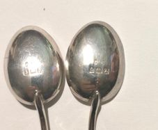 2 sterling silver coffee spoons