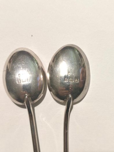 2 sterling silver coffee spoons
