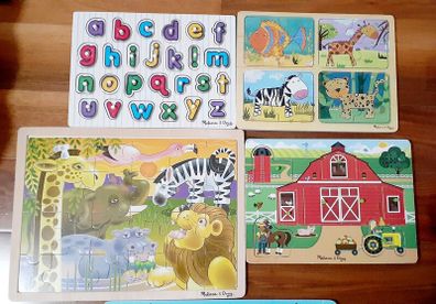 Mellisa & Doug Wooden Puzzles Bundle