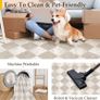 Rugs Living Room Area Rug 200x300cm Beige Bedroom Large Checkered Carpet Washable Non Slip Lounge Office Dining Room Soft Low Pile Modern Geometric Carpets Image 4