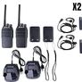 RT24 Walkie Talkies for Adults, Rechargeable 2 Way Radio Long Range PMR446 License Free 16 Channels CTCSS/DCS, Two Way Radio with Earpiece and USB Charging Base(Black, 2 Pair) Image 8