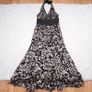Phase Eight Black Cream Floral Rose Halter Neck Backless Silk Maxi/Midi Evening Dress 12UK/40EU Image 9