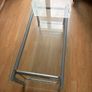 two glass side tables and one glass coffee table Image 7