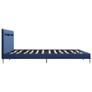 Bed Frame with LED Blue Fabric 150x200 cm Image 5