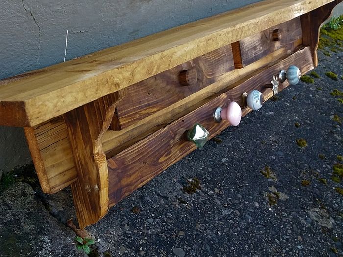 Rustic Floating Mantle / Shelf / coat rack
